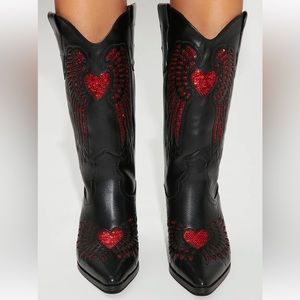 Haven Embellished Cowboy Boots from Fashion Nova
